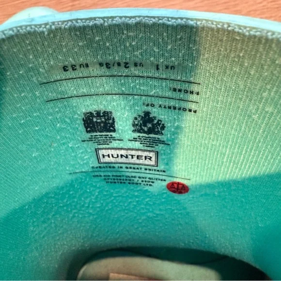 Hunter Kids Original Classic Giant Glitter Rain Boots, size 3 - Picture 7 of 9